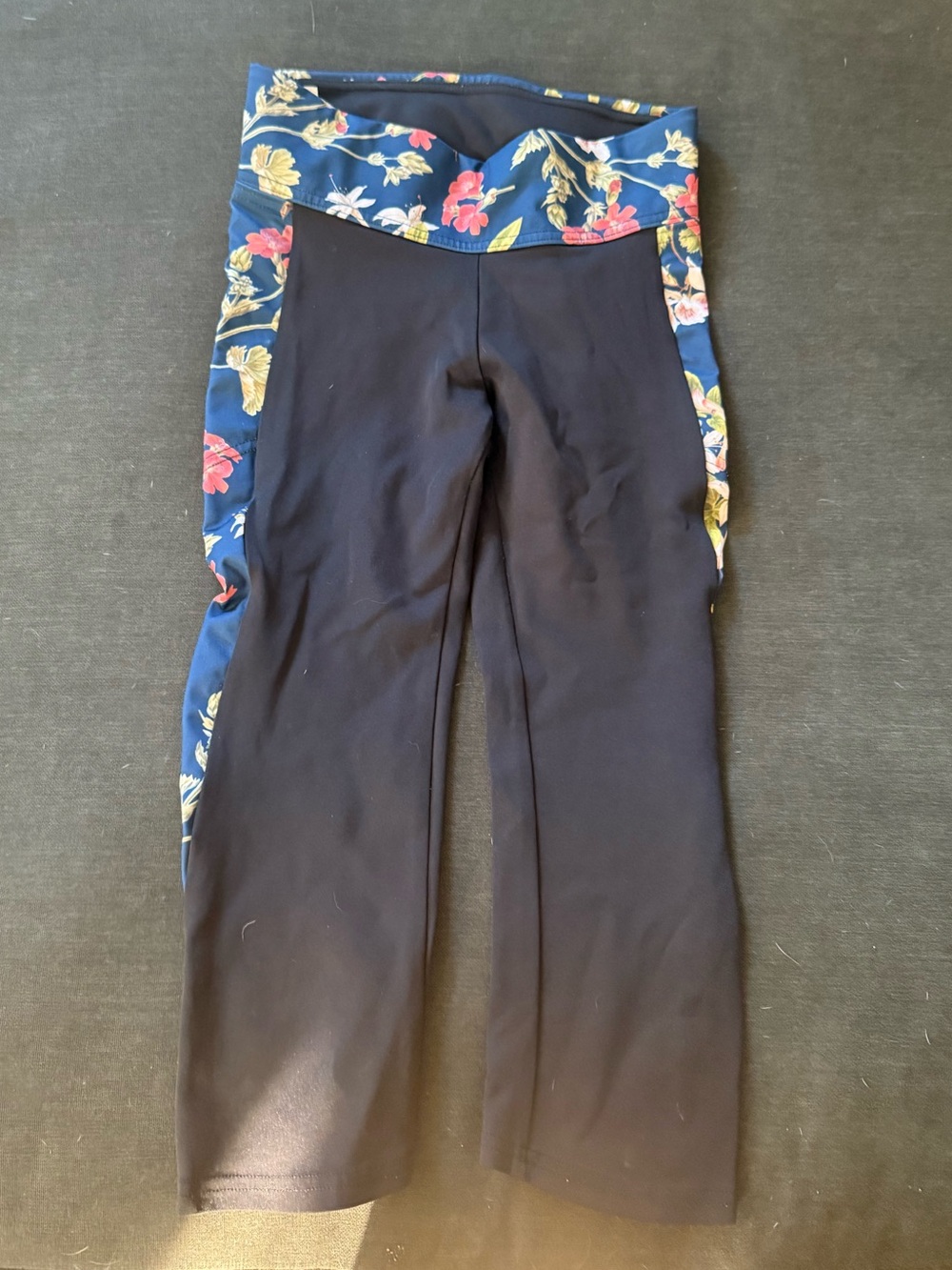 Blackmilk Black Floral-Trim Leggings